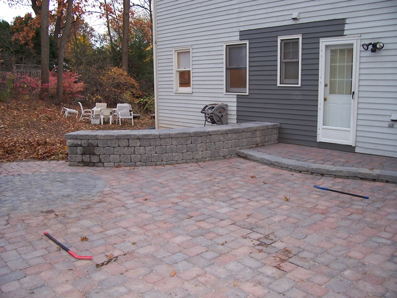 Stone wall and steps project