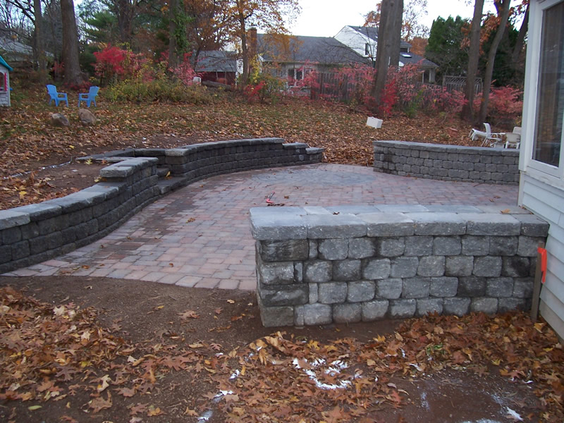 Stone wall and steps project
