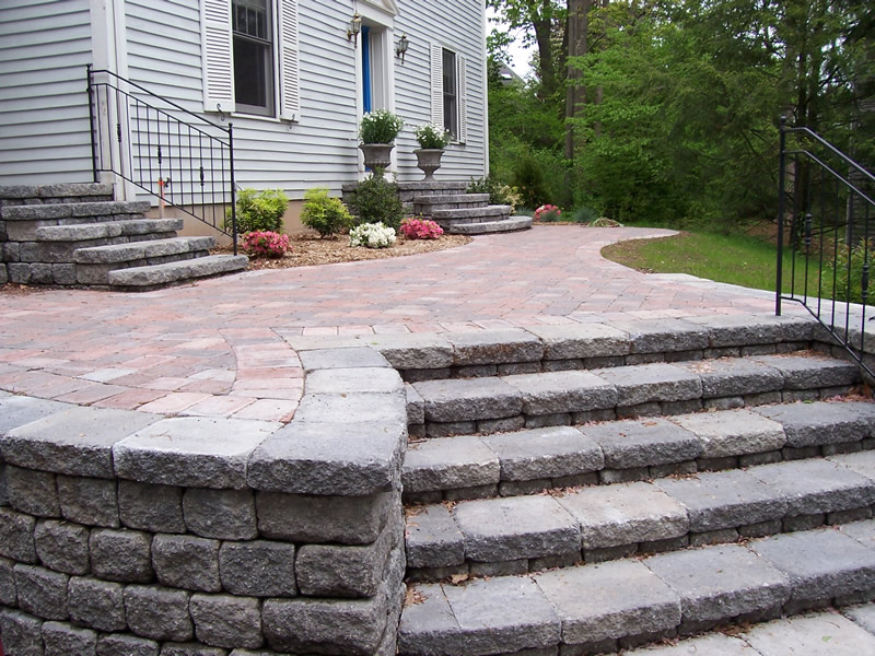 Stone wall and steps project