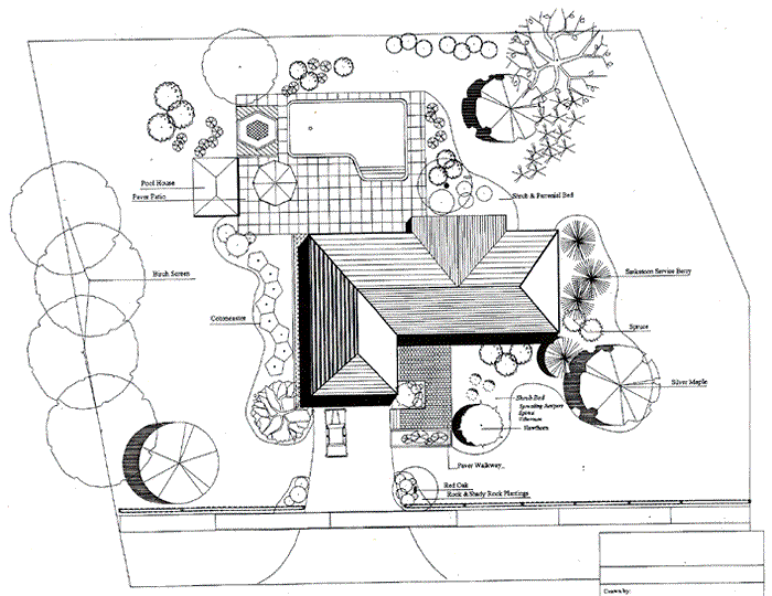 CAD landscape design plan by Nearly Nature Landscaping